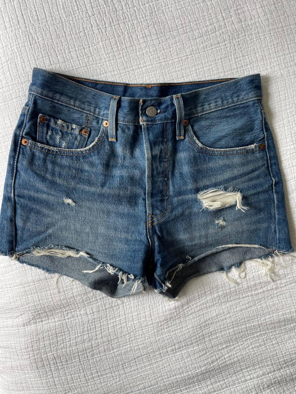 Levi’s 501 Distressed Denim Shorts